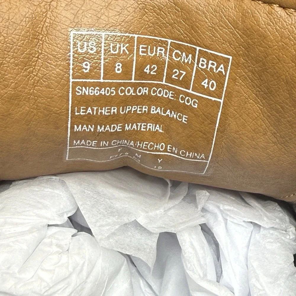 Skechers Bregman Calsen Chukka Boots Cognac Leather Mens 9 66405/COG New